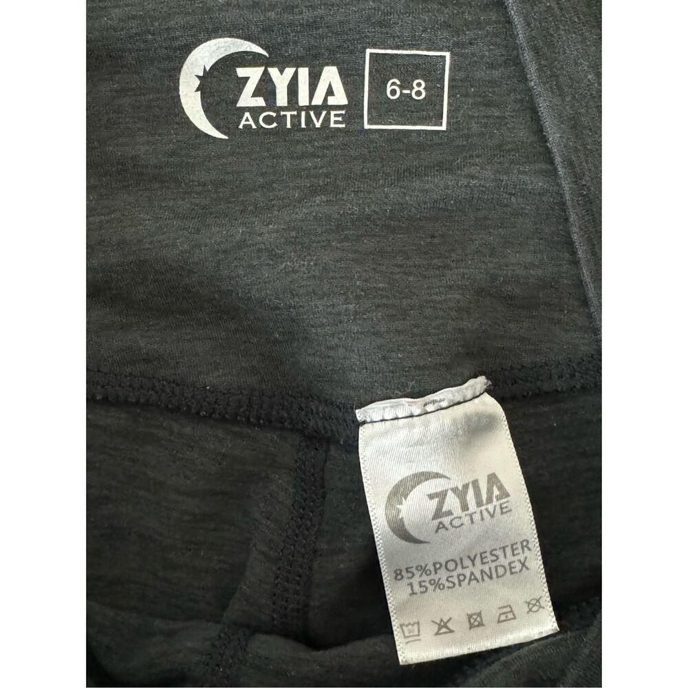 ZYIA ACTIVE Brilliant High Rise Black Leggings Size S 6-8 Athleisure - Picture 3 of 6